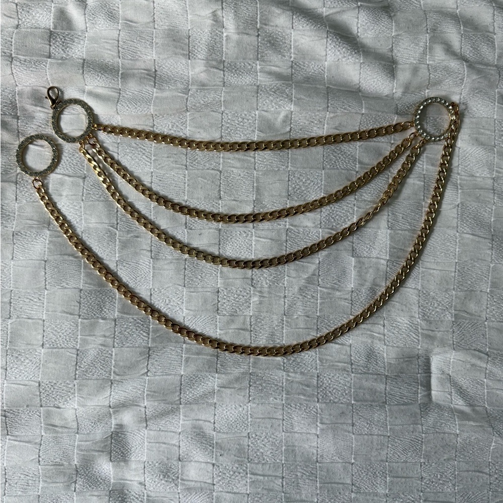Gold-Tone Layered Chain Body Jewelry - Women Accessories